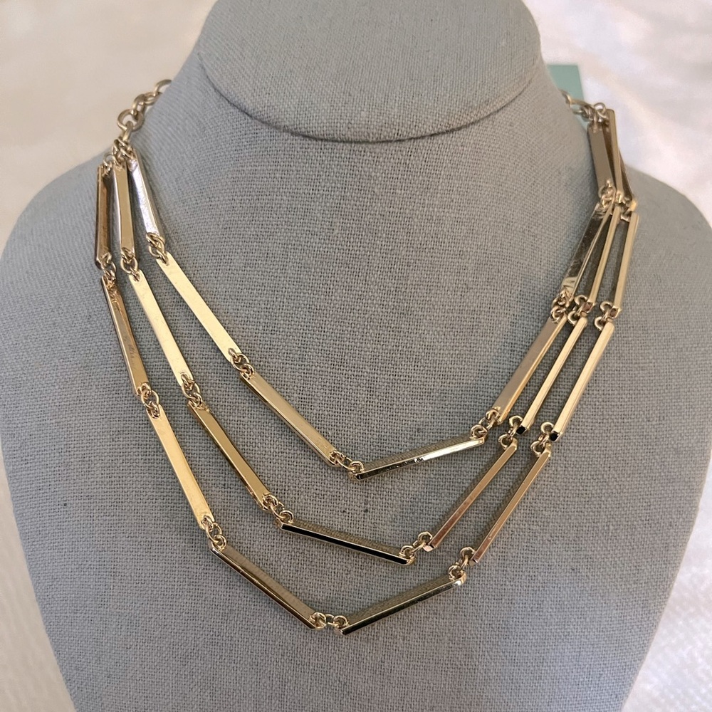 NWOT BaubleBar Gold-Tone Layering Link Chain Necklace